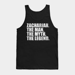 Zachariah Legend Zachariah Name Zachariah given name Tank Top